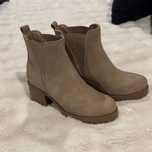 MIA Taupe Ankle Booties